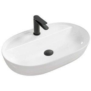 Rea Aura 61 Umywalka nablatowa 61cm, kolor biały REA-U7900