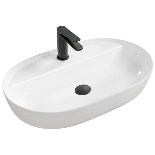 Rea Aura 61 Umywalka nablatowa 61cm, kolor biały REA-U7900
