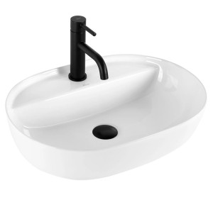 Rea Aura 51 Umywalka nablatowa 50 cm, kolor biały REA-U4620