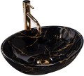 Umywalka nablatowa Rea Sofia Black Marble 41cm REA-U5611