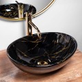 Umywalka nablatowa Rea Sofia Black Marble 41cm REA-U5611