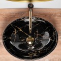 Umywalka nablatowa Rea Sofia Black Marble 41cm REA-U5611