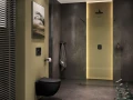 Czarna Miska WC Ravak Chrome X01535  - Aranżacja