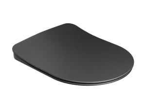 Ravak Uni Chrome Flat deska sedesowa wolnoopadająca Slim, kolor czarny mat X01795