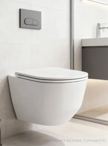 Zestaw Laufen PRO Rimless miska WC 53cm + deska wolnoopadająca typu SLIM H8669560000001