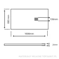 Brodzik Roca Terran 100x80cm szary AP1013E832001200