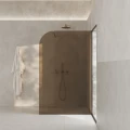 AD Naturalnie Garda Wall ścianka prysznicowa walk-in 100cm szkło brązowe profil grafit szczotkowany SPR-005BR-100GSZ