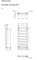 Terma Juno grzejnik łazienkowy 1580x500 mm WGJUN158050_rys techniczny SX