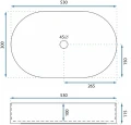 Umywalka nablatowa Rea Layla 53cm REA-U9108