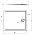 Deante Funkia Evo kabina prysznicowa z brodzikiem 80x90 cm, profile chrom KYCP0089P