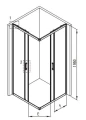 Deante Funkia Evo kabina prysznicowa z brodzikiem 80x90 cm, profile chrom KYCP0089P
