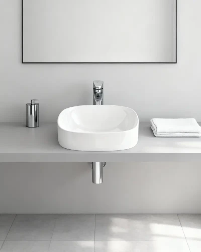 Umywalka półblatowa Roca Inspira Soft 37cm A32750R000 - Materiały własne Topsanit.pl