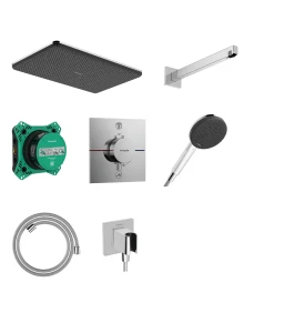 Hansgrohe Raindance Alive Q zestaw prysznicowy podtynkowy z bateria termostatyczną, iBox universal 2, kolor chrom 24620000