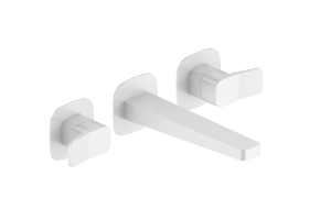 Kfa Armatura Malaga White bateria umywalkowa podtynkowa 3-otworowa kolor biały mat (white) 4529-821-44