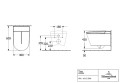 Villeroy & Boch ViClean Tivo toaleta myjąca DirectFlush bez kołnierza + deska wolnoopadająca kolor biały V22EM101_rysunek techniczny