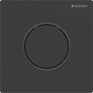 Geberit typ 10 przycisk spłukujący do pisuaru czarny mat /  pierścień ozdobny połysk, zawór pneumatyczny 116.015.16.1
