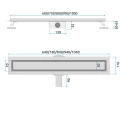 Rea Neox Pro Odpływ liniowy 60cm, kolor Złoty REA-G2743