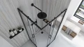 Rea City Black Kabina prysznicowa kwadratowa 90x90cm, kolor czarny REA-K6446