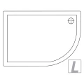 Brodzik asymetryczny 120x85cm New Trendy New Maxima zintegrowana obudowa B-0376