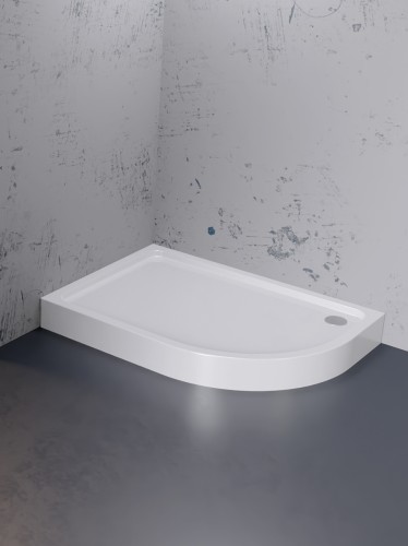 Brodzik asymetryczny 120x85cm New Trendy New Maxima zintegrowana obudowa B-0376
