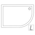 Brodzik asymetryczny 120x85cm New Trendy New Maxima zintegrowana obudowa B-0376