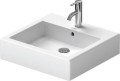 Prostokątna umywalka nablatowa z otworem na baterię Duravit Vero 50x47cm 0454500000