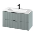 Szafka z umywalką Cersanit Tirso 100cm zielony (Fiord) S801-546
