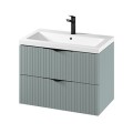 Szafka z umywalką zielona 80 cm Cersanit Tirso S801-540