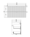 Szafka z umywalką kaszmir Cersanit Tirso 80cm S801-543