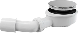 Alcadrain syfon brodzikowy 90mm, niski (65mm) kolor chrom połysk A491CR