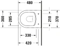 Zestaw WC Duravit Me by Starck Rimless 48cm 453009AAA1