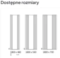 Terma Rolo Mirror grzejnik dekoracyjny z lustrem 1800x450mm podłączenie SX WGROM180048