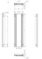 Terma Rolo Mirror grzejnik dekoracyjny z lustrem 1800x450mm podłączenie SX WGROM180048