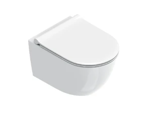 Catalano Sfera Up-Fix miska wiszaca 50 cm bez rantu + deska wolnoopadająca Slim, kolor biały połysk 0511700001+0551250001
