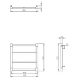 Imers Nexo 1 grzejnik łazienkowy 523x530 161W kolor czarny mat G018-1CZ