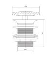 Korek ceramiczny do umywalki bez przelewu Cersanit K99-0391