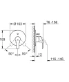 Grohe Eurosmart zestaw podtynkowy z deszczownicą Vitallo 250mm, kolor chrom SET.19450002