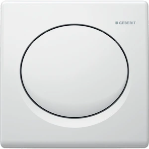 Geberit System Basic przycisk uruchamiający spłukiwanie pisuarów, pneumatyczny okrągły kolor biały-alpin 115.820.11.5