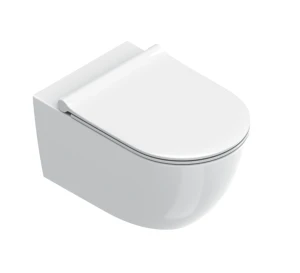 Catalano Sfera Silentech miska wisząca bezrantowa 55x35 cm z deską wolnoopadającą, spłukiwanie wirowe kolor biały 0511550001+0551200001