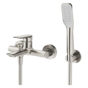 Vedo Aletta Argento Bateria wannowa z zestawem natryskowym, kolor nikiel szczotkowany VBA5006/S/SN