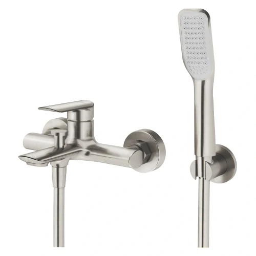 Vedo Aletta Argento Bateria wannowa z zestawem natryskowym, kolor nikiel szczotkowany VBA5006/S/SN