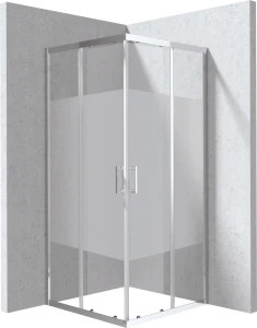 Deante Funkia Evo kabina prysznicowa kwadratowa 80x80cm , wzór szkła pas profile chrom KYC_0E88P