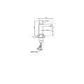 Laveo Cone bateria umywalkowa z korkiem kolor grafit BVC_922D