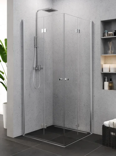 Kabina kwadratowa drzwi składane wahadłowe 90x90cm New Trendy Superia K-0589