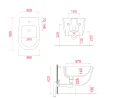 Bidet Artceram Hermitage HEB002 - rysunek techniczny