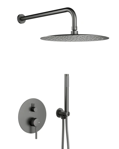 Zestaw podtynkowy KFA Armatura Moza Gun Metal Grey grafit szczotkowany 5039-501-61