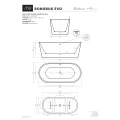 AD Naturalnie Rongbuk Evo wanna wolnostojąca 160cm, kolor biały AWW-012-160ZP