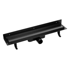 Laveo Basso odpływ liniowy przyścienny 90 cm,  ruszt czarny COB_791D