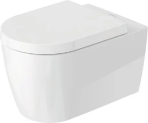 Duravit Me By Starck Rimless miska wisząca bez rantu 57cm + deska sedesowa wolnoopadająca, powłoka DuraShield kolor biały 452909AAA1