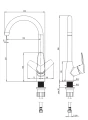 Bateria zlewozmywakowa Deante Boro BMO_062M